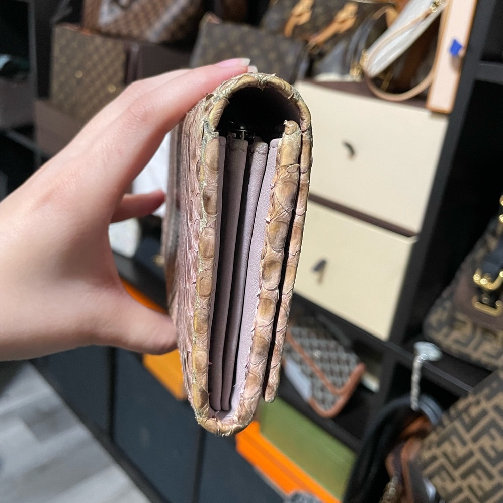 Gucci Gg Python Purple Long Wallet - image 3